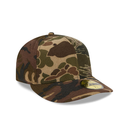 New Era Cap Three Looms Wool Woodland Camo 59FIFTY Fitted Hat