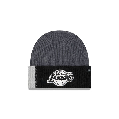 Los Angeles Lakers Merino Wool Color Block Cuff Knit Hat
