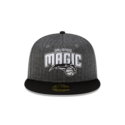 Just Caps Black Pinstripe Orlando Magic 59FIFTY Fitted Hat