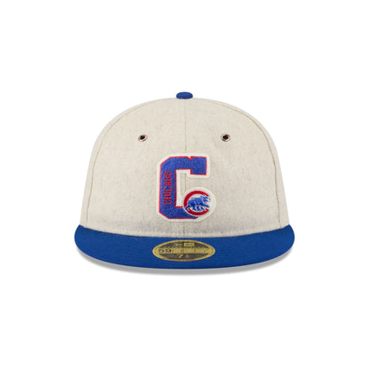 Chicago Cubs Wool Letterman Retro Crown 59FIFTY Fitted Hat