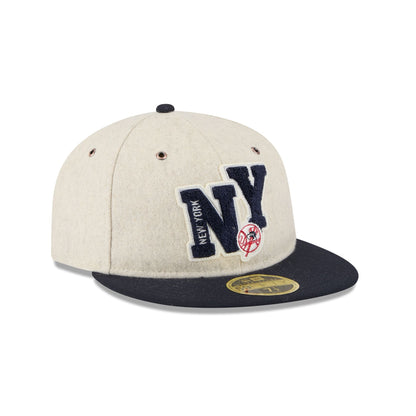 New York Yankees Wool Letterman Retro Crown 59FIFTY Fitted Hat