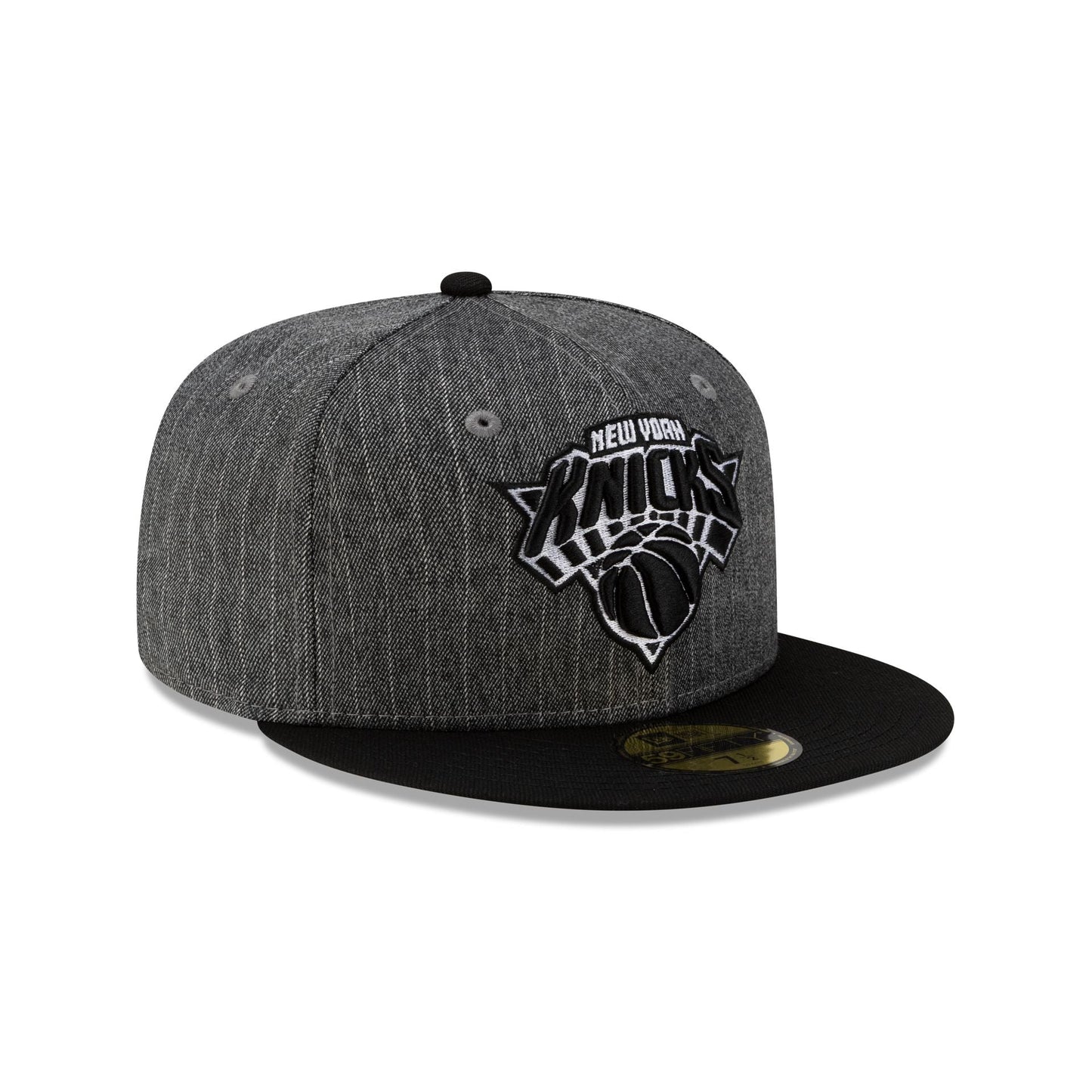 Just Caps Black Pinstripe New York Knicks 59FIFTY Fitted Hat