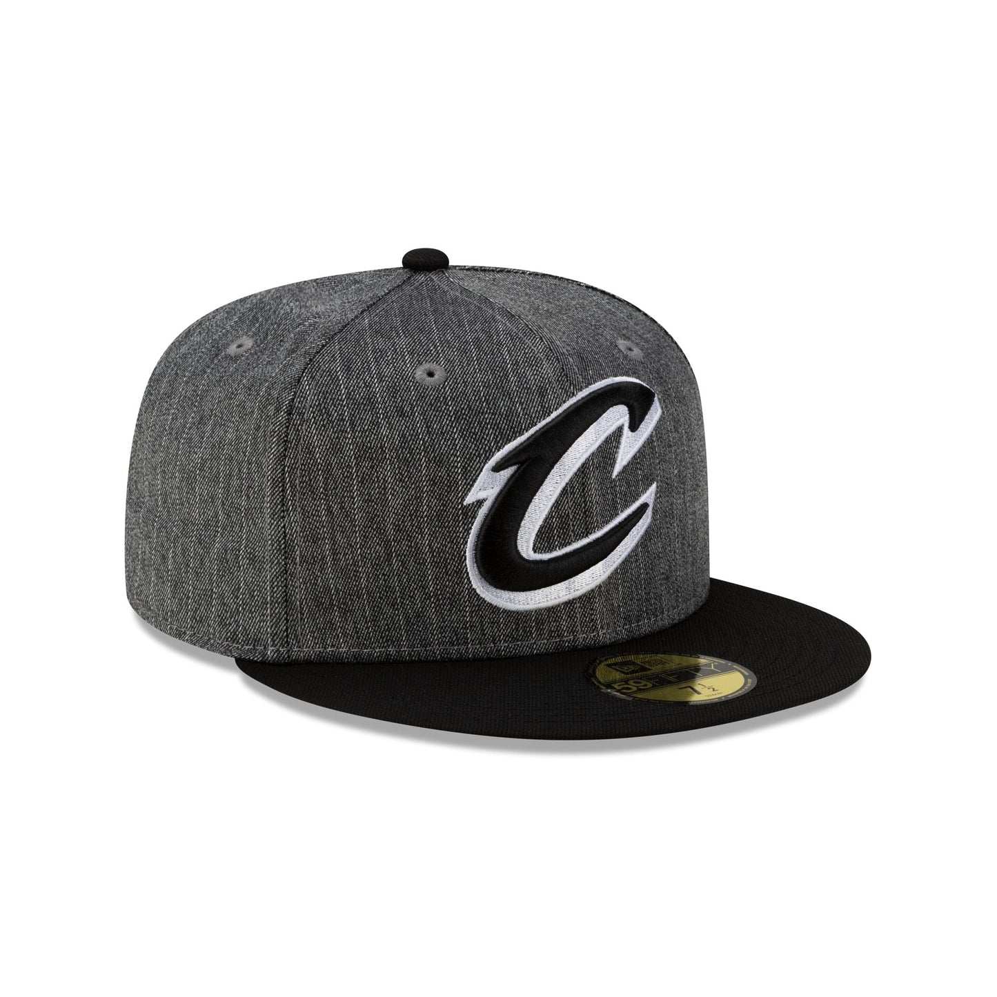 Just Caps Black Pinstripe Cleveland Cavaliers 59FIFTY Fitted Hat