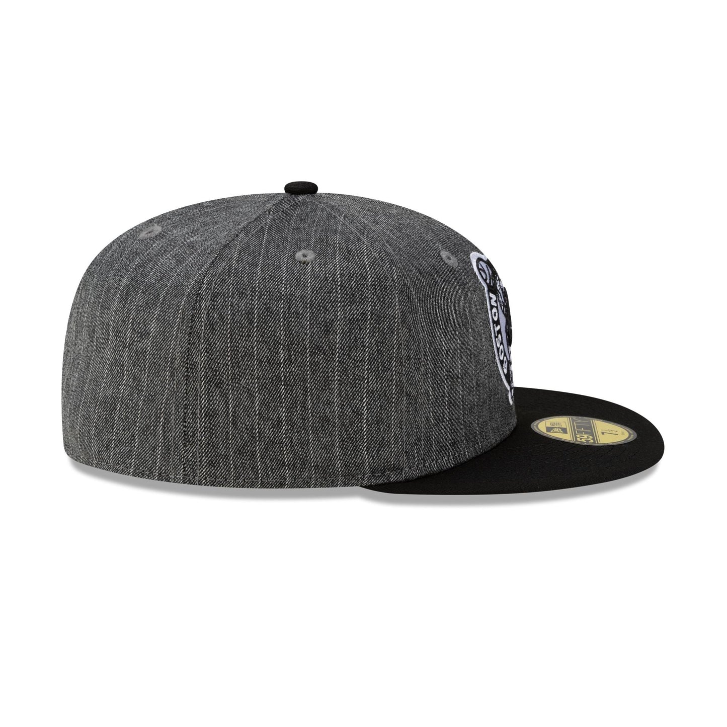 Just Caps Black Pinstripe Boston Celtics 59FIFTY Fitted Hat