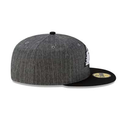Just Caps Black Pinstripe Los Angeles Lakers 59FIFTY Fitted Hat