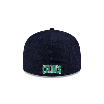 Boston Celtics Navy Denim 59FIFTY A-Frame Fitted Hat