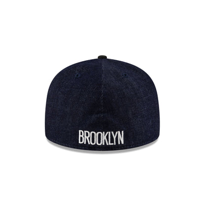 Brooklyn Nets Navy Denim 59FIFTY A-Frame Fitted Hat