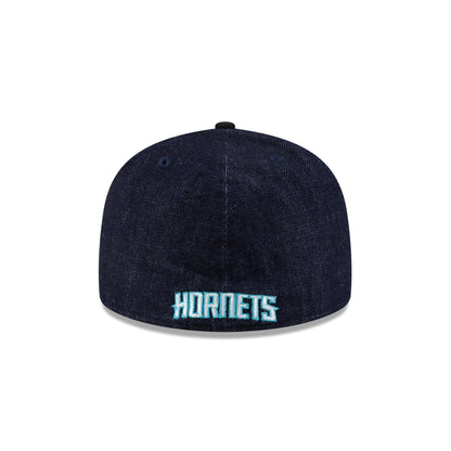 Charlotte Hornets Navy Denim 59FIFTY A-Frame Fitted Hat