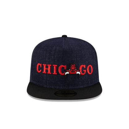 Chicago Bulls Navy Denim 59FIFTY A-Frame Fitted Hat