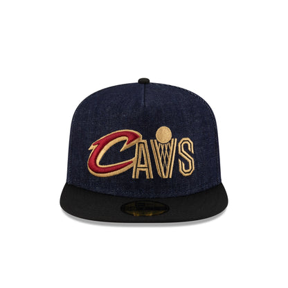 Cleveland Cavaliers Navy Denim 59FIFTY A-Frame Fitted Hat