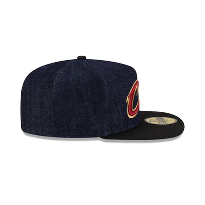 Cleveland Cavaliers Navy Denim 59FIFTY A-Frame Fitted Hat