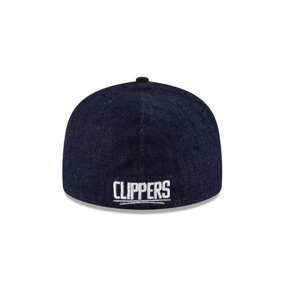 Los Angeles Clippers Navy Denim 59FIFTY A-Frame Fitted Hat