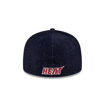 Miami Heat Navy Denim 59FIFTY A-Frame Fitted Hat