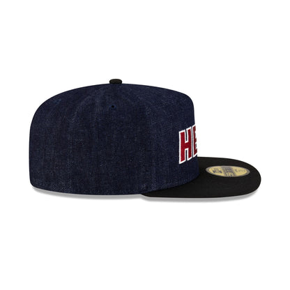 Miami Heat Navy Denim 59FIFTY A-Frame Fitted Hat