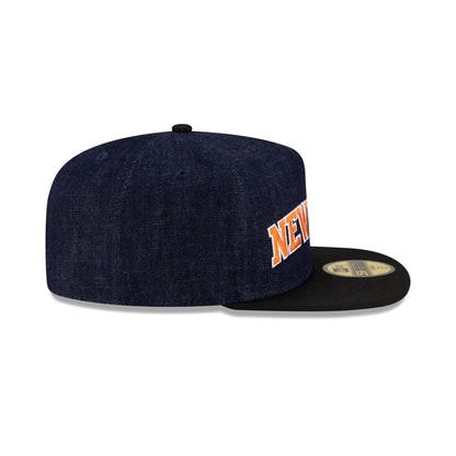 New York Knicks Navy Denim 59FIFTY A-Frame Fitted Hat