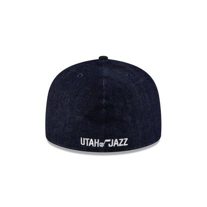 Utah Jazz Navy Denim 59FIFTY A-Frame Fitted Hat