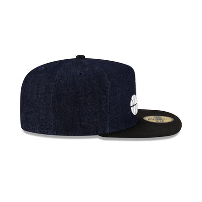 Utah Jazz Navy Denim 59FIFTY A-Frame Fitted Hat