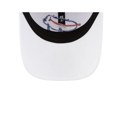 Buffalo Bills Billustration White 9FORTY Adjustable Hat