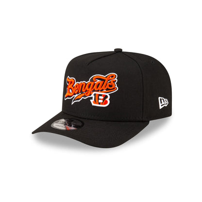 Born x Raised x Cincinnati Bengals Script Black 9FIFTY A-Frame Snapback Hat