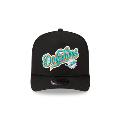 Born x Raised x Miami Dolphins Script Black 9FIFTY A-Frame Snapback Hat