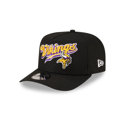 Born x Raised x Minnesota Vikings Script Black 9FIFTY A-Frame Snapback Hat