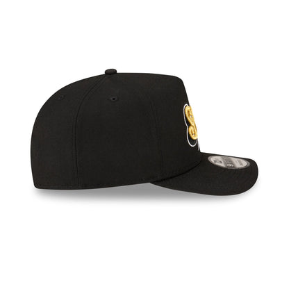 Born x Raised x New Orleans Saints Script Black 9FIFTY A-Frame Snapback Hat