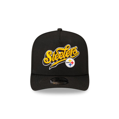 Born x Raised x Pittsburgh Steelers Script Black 9FIFTY A-Frame Snapback Hat