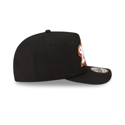 Born x Raised x San Francisco 49ers Script Black 9FIFTY A-Frame Snapback Hat