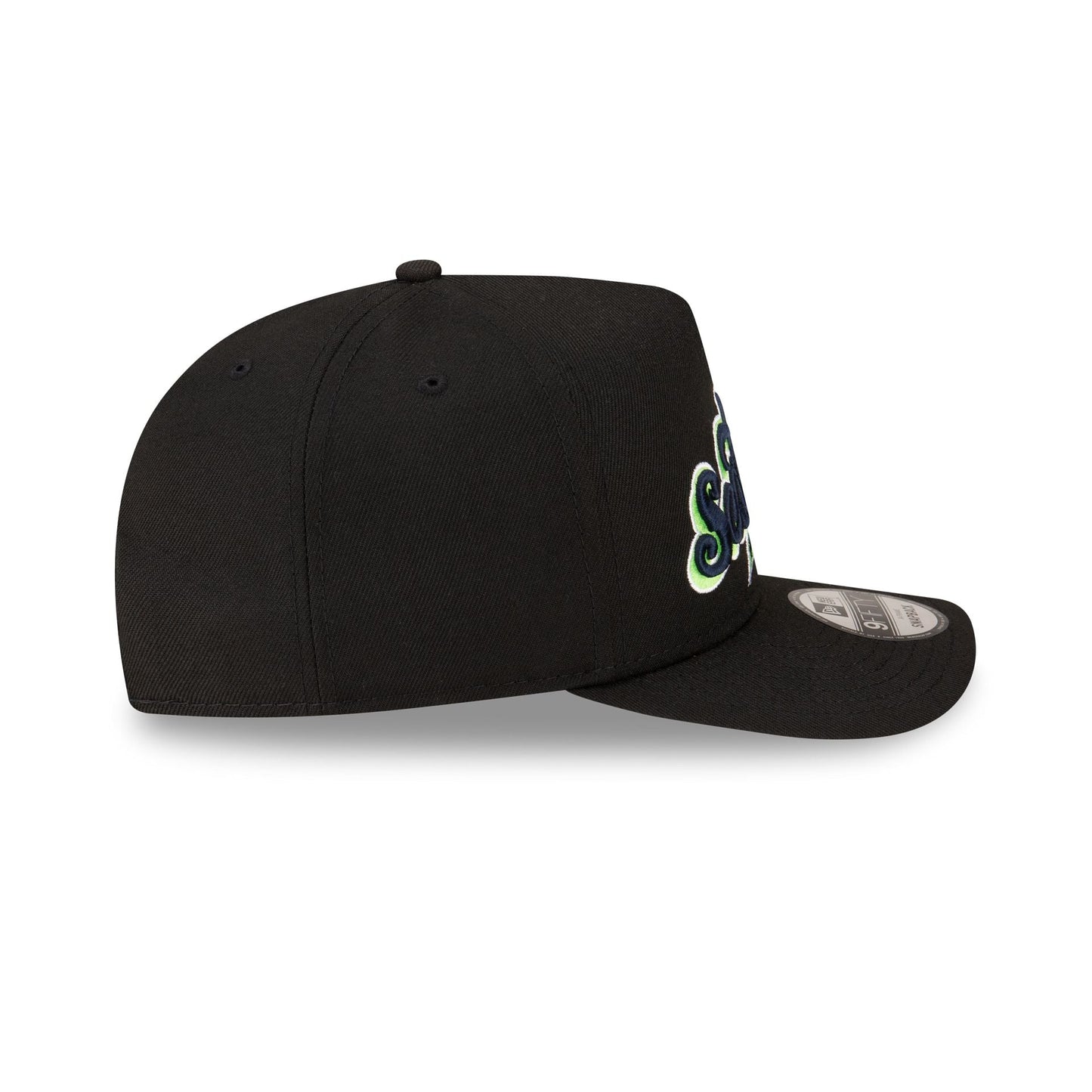 Born x Raised x Seattle Seahawks Script Black 9FIFTY A-Frame Snapback Hat