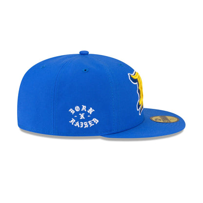 Born x Raised x Los Angeles Rams Script 59FIFTY Fitted Hat