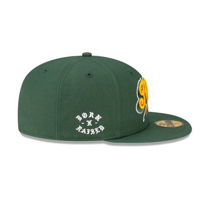 Born x Raised x Green Bay Packers Script 59FIFTY Fitted Hat