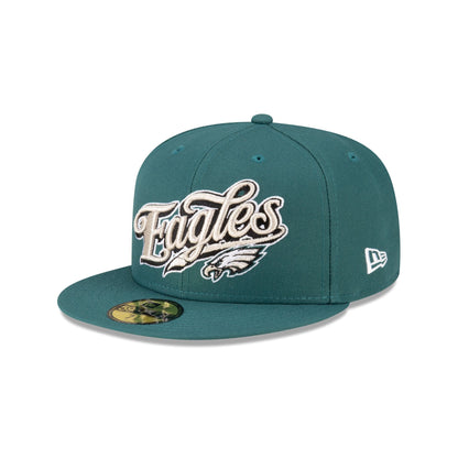 Born x Raised x Philadelphia Eagles Script 59FIFTY Fitted Hat