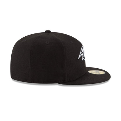 Baltimore Ravens Black & White 59FIFTY Fitted Hat