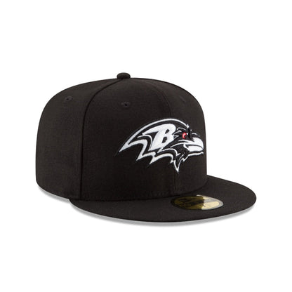 Baltimore Ravens Black & White 59FIFTY Fitted Hat