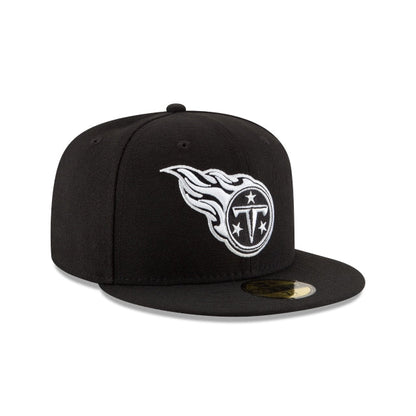 Tennessee Titans Black & White 59FIFTY Fitted Hat