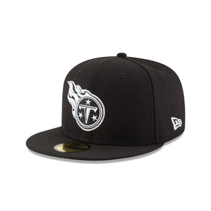 Tennessee Titans Black & White 59FIFTY Fitted Hat