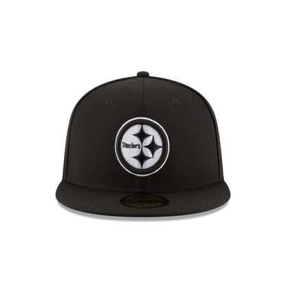 Pittsburgh Steelers Black & White 59FIFTY Fitted Hat