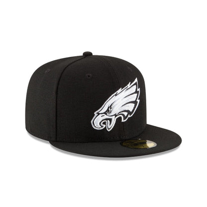 Philadelphia Eagles Black & White 59FIFTY Fitted Hat