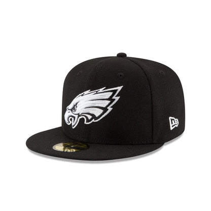 Philadelphia Eagles Black & White 59FIFTY Fitted Hat