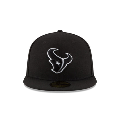 Houston Texans Black & White 59FIFTY Fitted Hat