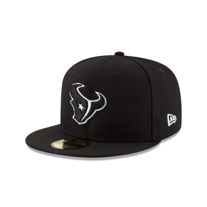 Houston Texans Black & White 59FIFTY Fitted Hat
