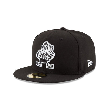 Cleveland Browns Black & White 59FIFTY Fitted Hat