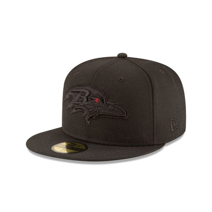 Baltimore Ravens Black On Black 59FIFTY Fitted Hat
