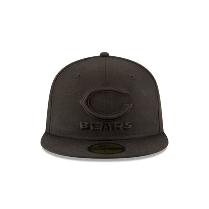 Chicago Bears Black On Black 59FIFTY Fitted Hat