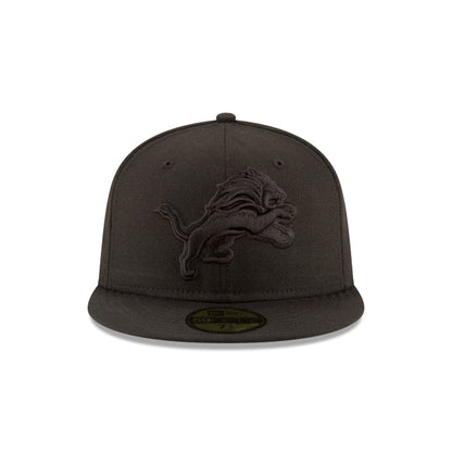 Detroit Lions Black On Black 59FIFTY Fitted Hat