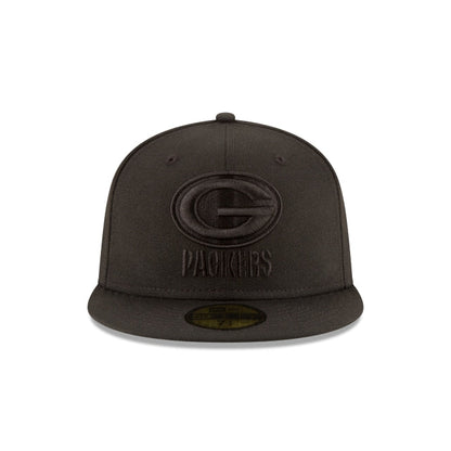 Green Bay Packers Black On Black 59FIFTY Fitted Hat