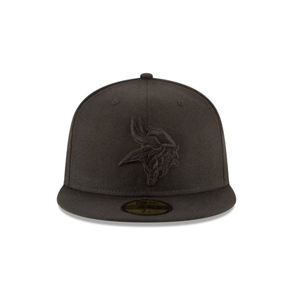Minnesota Vikings Black On Black 59FIFTY Fitted Hat