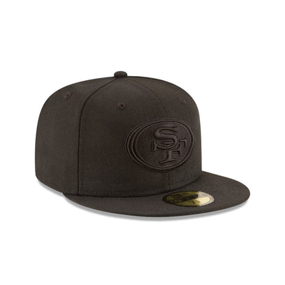 San Francisco 49ers Black On Black 59FIFTY Fitted Hat