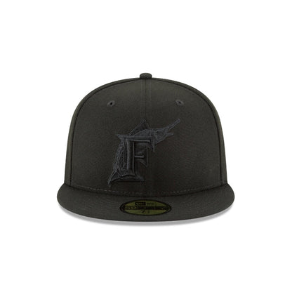 Florida Marlins Blackout Basic 59FIFTY Fitted Hat
