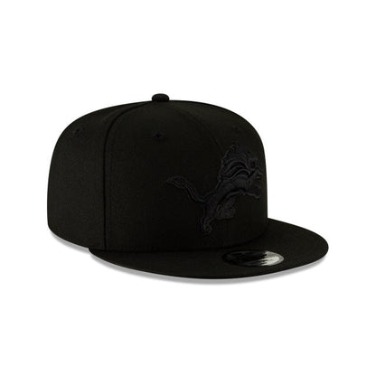 Detroit Lions Black On Black 9FIFTY Snapback Hat